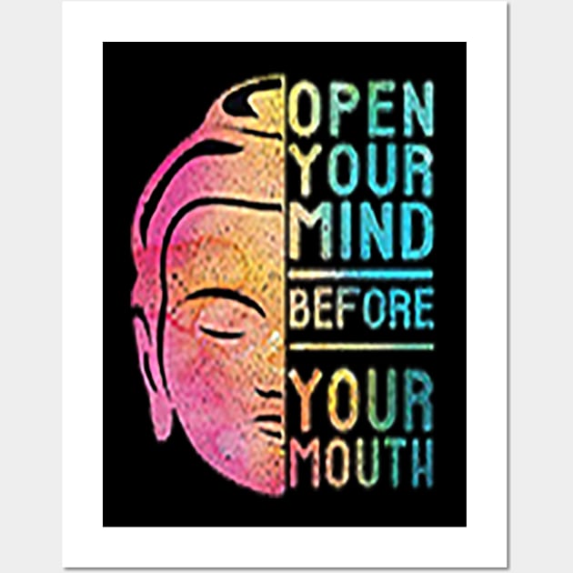 open your mind before your mouth Wall Art by shimaaalaa